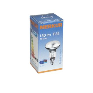1 x Merkur Reflektor Glühbirne R39 30W E14 matt Glühlampe...