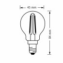 Osram LED Filament Leuchtmittel Tropfen 2,8W = 25W E14 klar warmweiß 2700K