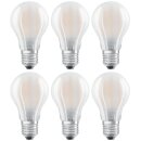 6 x Osram LED Filament Leuchtmittel Birnenform 6,5W = 60W...