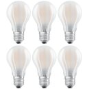 6 x Osram LED Filament Leuchtmittel Birnenform 6,5W = 60W E27 matt 806lm warmweiß 2700K