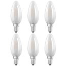 6 x Osram Filament LED Retrofit CLASSIC B25 2,5W = 25W 827 E14 Matt FR warmweiß 2700K