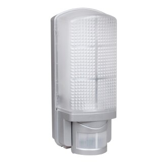 LED Außenwandleuchte Silber 6W 480lm inkl. Bewegungsmelder