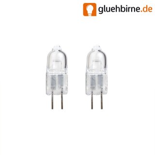 2 x Eco Halogen Stiftsockellampe 16W = 20W G4 klar...