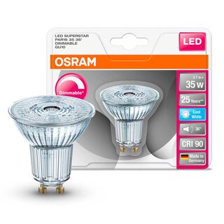 Osram LED Leuchtmittel Glas Reflektor 3,1W = 35W GU10 230lm neutralweiß 4000K DIMMBAR