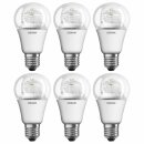 6 x Osram LED Star Leuchtmittel Classic A 5W = 40W E27 klar warmweiß 2700K