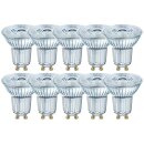 10 x Osram LED Star PAR16 Leuchtmittel Glas Reflektor 4,3W = 50W GU10 warmweiß 2700K 36°