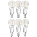 6 x Osram LED Filament Leuchtmittel Tropfen 5W = 40W E14...