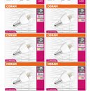 6 x Osram LED Star Classic P Tropfen 4W = 25W E14 klar...