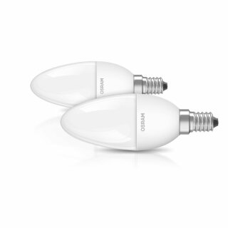 2 x Osram LED Star Classic B Leuchtmittel Kerze 5,7W = 40W E14 matt warmweiß 2700K