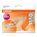 6 x Osram LED Filament Retrofit Classic BW Kerze gedreht 4W = 40W E14 klar warmweiß 2700K