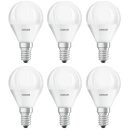 6 x Osram LED Star Classic P Leuchtmittel Tropfen 5,5W = 40W E14 matt 470lm warmweiß 2700K