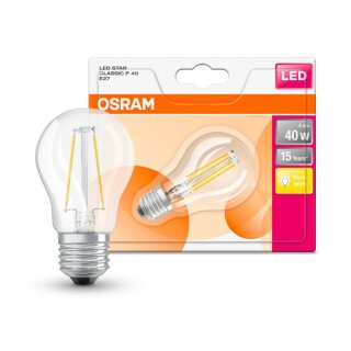 Osram LED Filament Leuchtmittel Tropfen 4W = 40W E27 klar warmweiß 2700K