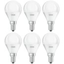 6 x Osram LED Star Classic P Tropfen 5W = 40W E14 matt kaltweiß 4000K