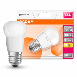 Osram LED Star Classic P Tropfen 5,8W = 40W E27 matt warmweiß 2700K