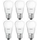 6 x Osram LED Star Classic P Tropfen 5,8W = 40W E27 matt...