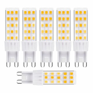 6 x LED Porzellan Stiftsockel Leuchtmittel 4,5W G9...