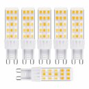 6 x LED Porzellan Stiftsockel Leuchtmittel 5,5W G9...