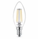 Philips LED Filament Kerze 4W = 40W E14 klar 470lm Glühlampe Glühbirne warmweiß 2700K