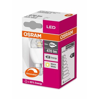 Stop by to know legal twist 6 x Osram LED Superstar Classic P Leuchtmittel Tropfen 6W = 40W E14 k