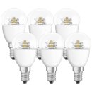 6 x Osram LED Superstar Classic P Leuchtmittel Tropfen 6W...