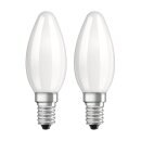 2 x Osram LED Filament Leuchtmittel Kerzen 4W = 40W E14 matt 470lm warmweiß 2700K