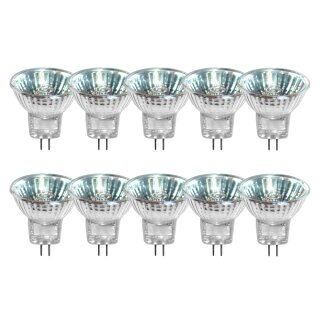 10 x Halogen Reflektor MR11 10W GU4 12V warmweiß 2700K dimmbar flood 30°