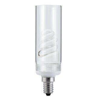 Paulmann ESL Energiesparlampe Spirale mit Gewinde 5W E14 warmweiß 2700K mit Decoglas Röhre