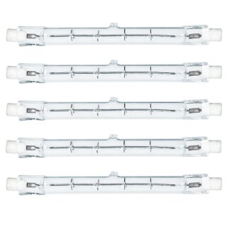 5 x Mira Halogenstab 118mm 200W R7s Halogen 200 Watt Stab...