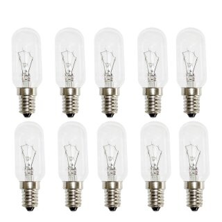 10 x Glühbirne Röhre T29x98 60W E14 klar Glühlampe 60 Watt Glühbirnen Dunstabzugshaube