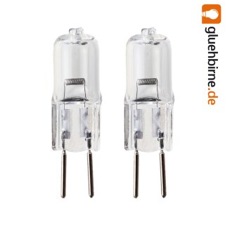 2 x Massive Halogen Stiftsockel Leuchtmittel 35W GY6,35 12V klar 1500h Stiftsockellampe