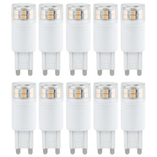 10 x Paulmann LED Stiftsockel 2W G9 230V 180lm Lampe Birne Leuchtmittel warmweiß 10 x Paulmann LED Stiftsockel 2W G9 230V 180lm Lampe Birne Leuchtmittel warmweiß