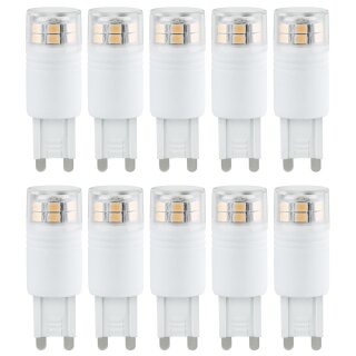 10 x Paulmann LED Leuchtmittel 2W G9 230V 180lm warmweiß 2700K