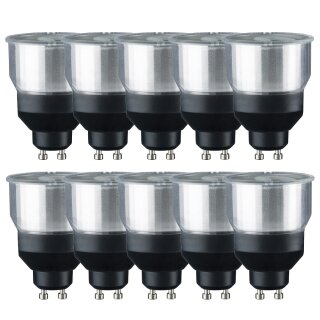 10 x Paulmann ESL Energiesparlampe Reflektor 9W GU10 230V...