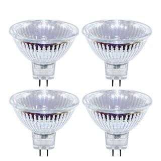 4 x Halogen Leuchtmittel Reflektor 20W GU5,3 MR16 12V FL 20 Watt Lampe 36°