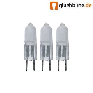 3 x Halogen Stiftsockel Axialwendel 50W GY6,35 12V MATT Satin warmweiß dimmbar