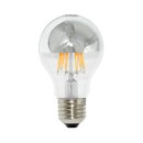 LED Filament Kopfspiegel Silber Birnenform 8W = 60W E27 extra warmweiß 2200K