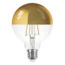 LED Filament Globe G95 4W = 40W E27 Kopfspiegel Gold...