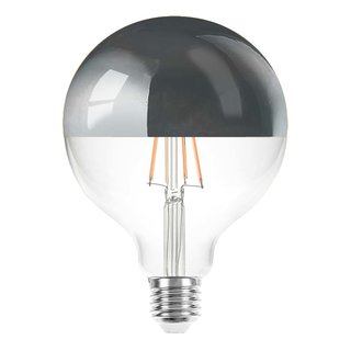 LED Filament Globe G125 4W = 40W E27 Kopfspiegel silber 400lm extra warmweiß 2200K Retro