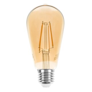 LED Rustika Filament Edison ST64 2W = 21W E27 gold gelüstert 200lm extra warmweiß 2200K