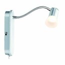 Paulmann LED Strahler Wandleuchte Spotlight Bariton 3W Warmweiß 2700K mit Schalter Aluminium gebürstet
