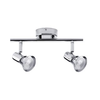 Paulmann Deckenleuchte Lambda Spotlights 2 x 40W GZ10 Halogen warmweiß 2700K dimmbar Chrom