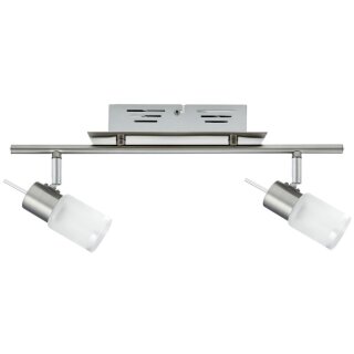 Paulmann LED Deckenleuchte ZyLED Spotlights 2x3W warmweiß 3000K 230V Eisen gebürstet