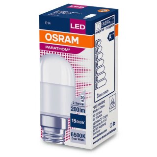 Osram LED Leuchtmittel Röhre T26 Parathom Special 2,3W = 20W E14 matt kaltweiß 6500K