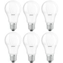 6 x Osram LED Superstar Classic A Birnenform Leuchtmittel 9W = 75W E27 matt 1055lm warmweiß 2700K