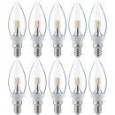 10 x Paulmann LED Leuchtmittel Kerze 2,5W fast 25W E14...