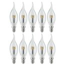 10 x Paulmann LED Leuchtmittel Kerze Cosylight 4W fast 40W E14 klar warmweiß 2700K