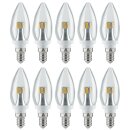 10 x Paulmann LED Leuchtmittel Kerze 4W fast 40W E14 230V...
