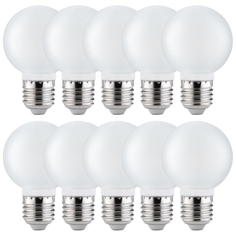 10 x Paulmann LED Leuchtmittel Mini Globe G60 2,5W fast 25W E27 Satin