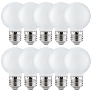 10 x Paulmann LED Leuchtmittel Mini Globe G60 2,5W fast 25W E27 Satin satiniert warmweiß 2700K