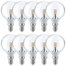 10 x Paulmann LED Mini Globe G60 2,5W fast 25W E14 Klar Kugel Warmweiß 2700K